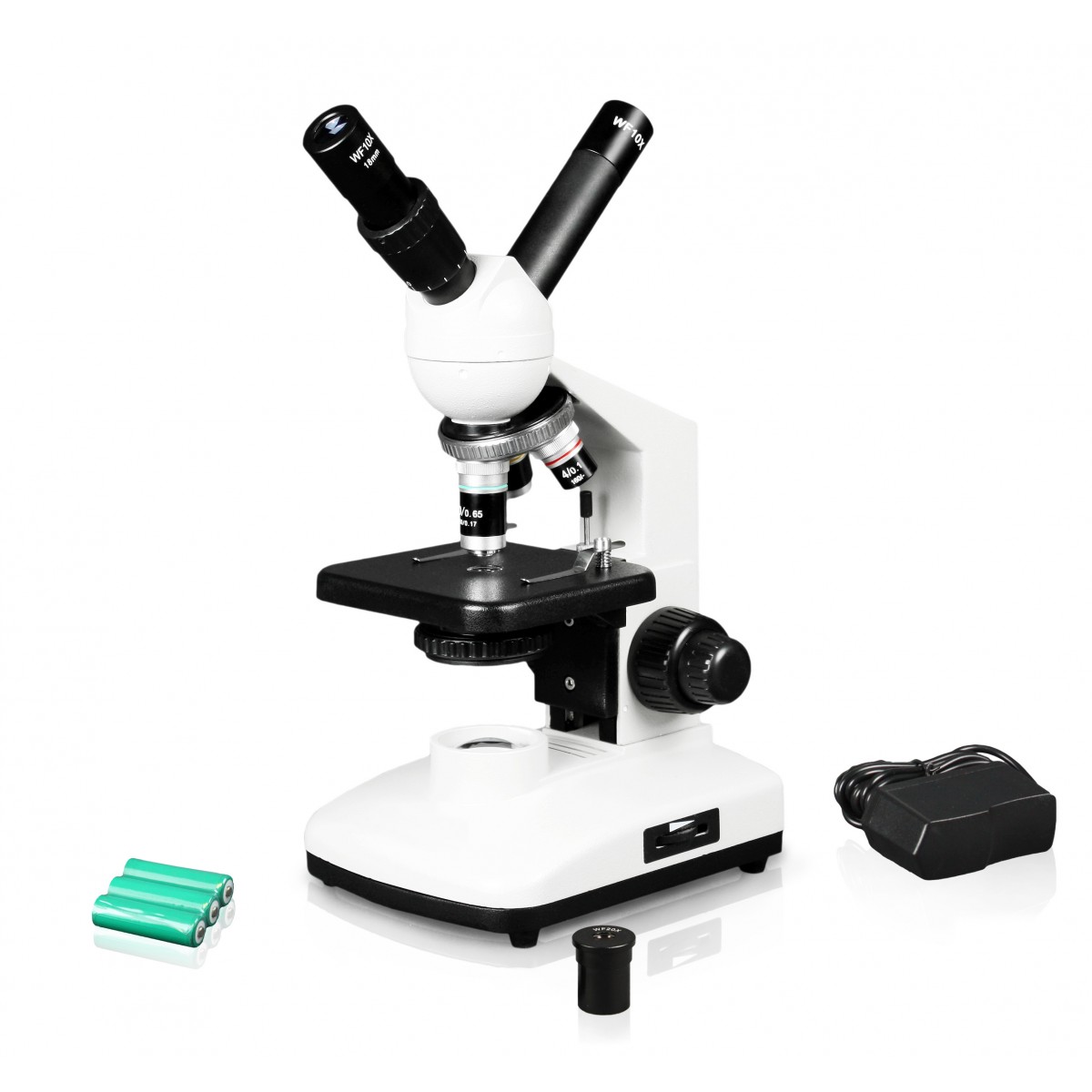 Vision Scientific VME0020-E3-MS2 Student LED Microscope 40x-1000x Magnification 10x WF and 25x WF Eyepiece Coarse and Fine Focus LED Illumination with Light Intensity Control Mechanical Stage 