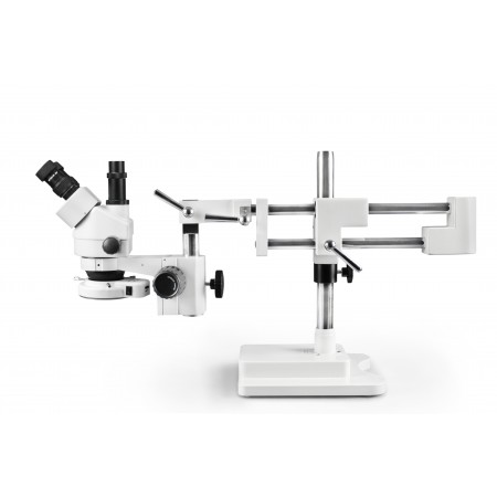 VS-5F-IFR07 Simul-Focal Trinocular Zoom Stereo Microscope - 0.7X - 4.5X Zoom Range, 144-LED Ring Light