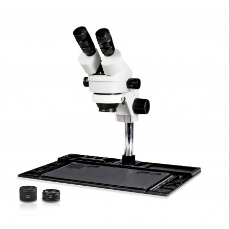 VS-10EZ Binocular Zoom Stereo Microscope - 0.7X - 4.5X Zoom Range, 0.5X & 2.0X Auxiliary Lenses