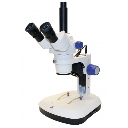 VMS0005-T Simul-Focal Trinocular Zoom Stereo Microscope,0.66X-5X Zoom Range, 10X Widefield Eyepieces, LED Illumination