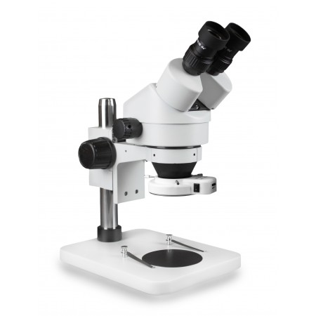 VS-1E-IFR07 Binocular Zoom Stereo Microscope - 0.7X-4.5X Zoom Range, 144-LED Ring Light