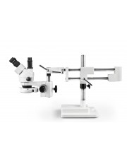 VS-5F-IFR07 Simul-Focal Trinocular Zoom Stereo Microscope - 0.7X - 4.5X Zoom Range, 144-LED Ring Light 