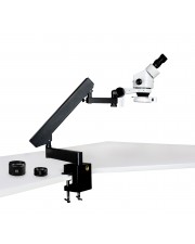 VS-7EZ-IFR07 Binocular Zoom Stereo Microscope - 0.7X - 4.5X Zoom Range, 0.5X & 2.0X Auxiliary Lense, 144-LED Ring Light 