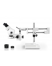 VS-5EZ-IFR07 Binocular Zoom Stereo Microscope - 0.7X - 4.5X Zoom Range, 0.5X & 2.0X Auxiliary Lenses, 144-LED Ring Light 