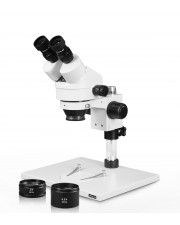 VS-1AEZ Binocular Zoom Stereo Microscope - 0.7X-4.5X Zoom Range, 0.5X & 2.0X Auxiliary Lenses 